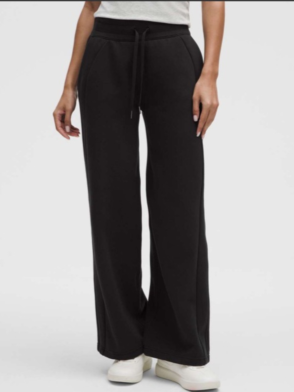 lululemon athletica Wide-Leg Mid-Rise Scuba Pant Regular Size Large Fleece